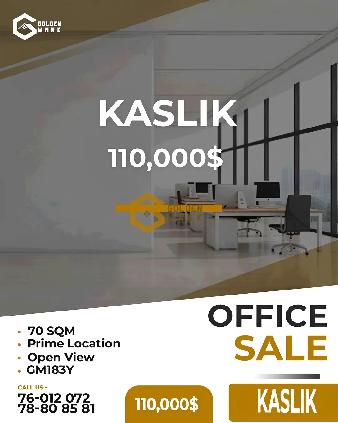 Office for sale in Kaslik