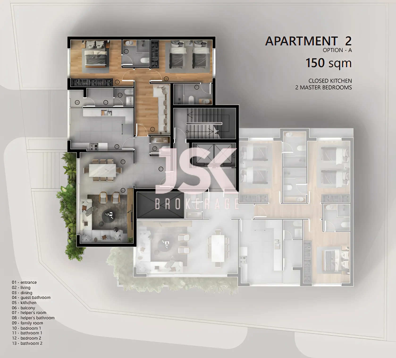 Apartment for Sale in Achrafieh, Beirut, Lebanon - 2 bed, 3 bath