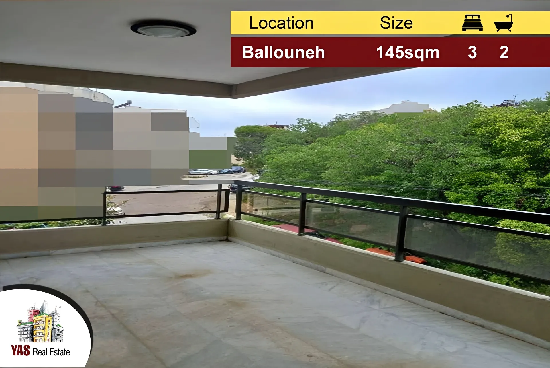 Apartment for Sale in Ballouneh - 3 bed, 3 bath