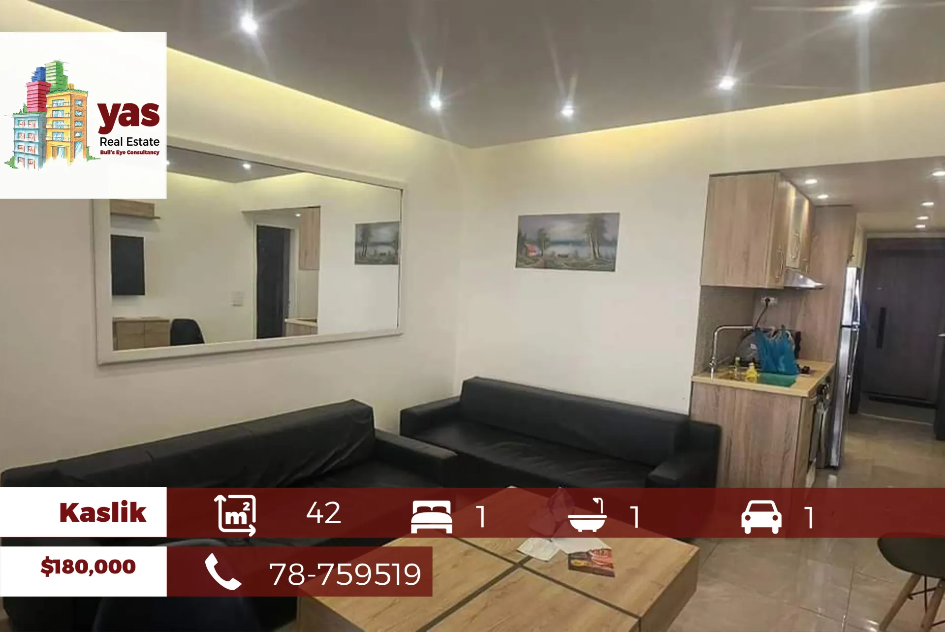 Chalet for Sale in Kaslik - 1 bed, 1 bath