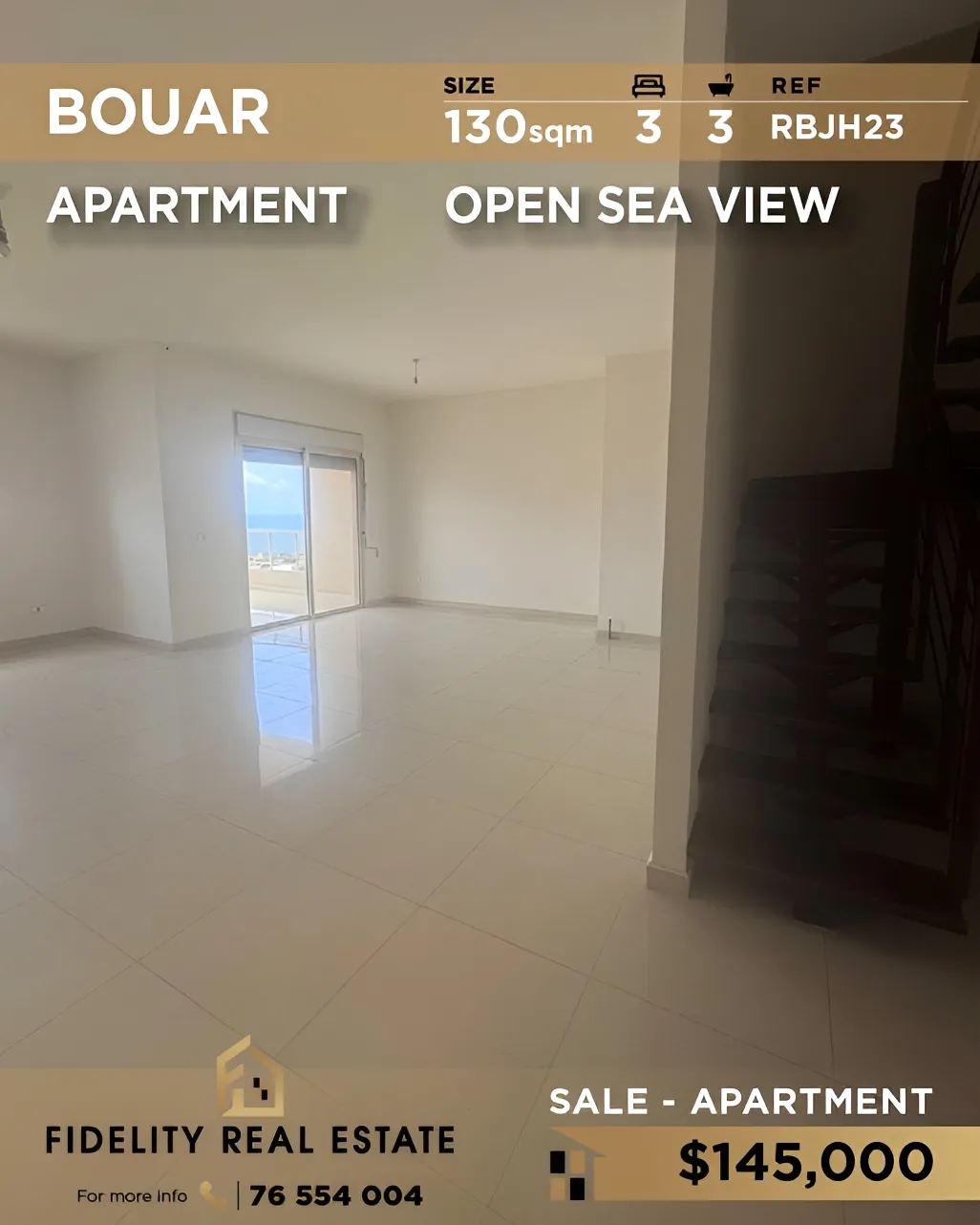 Apartment for sale in Bouar, Lebanon - 3 bed, 3 bath