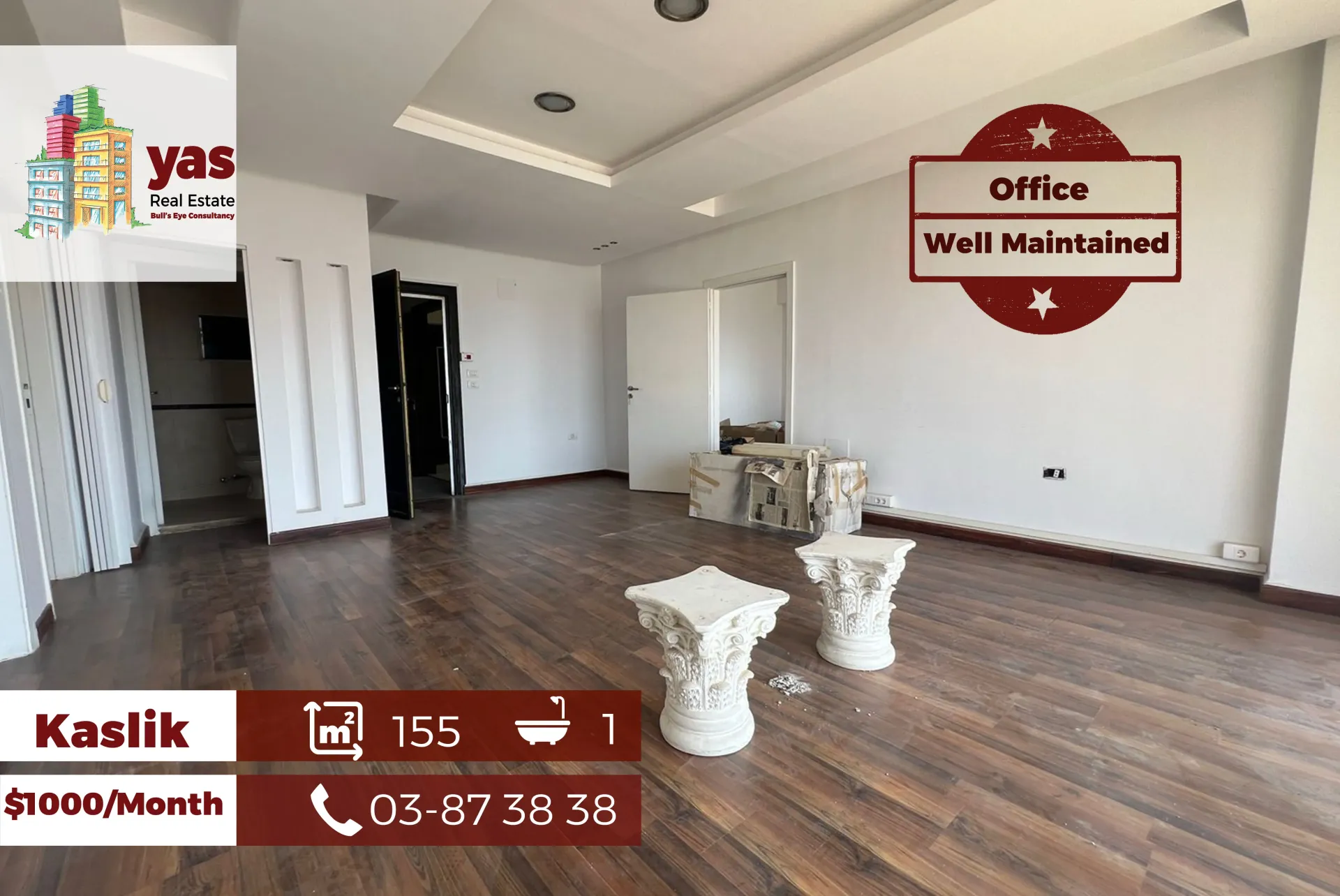Office for rent in Kaslik