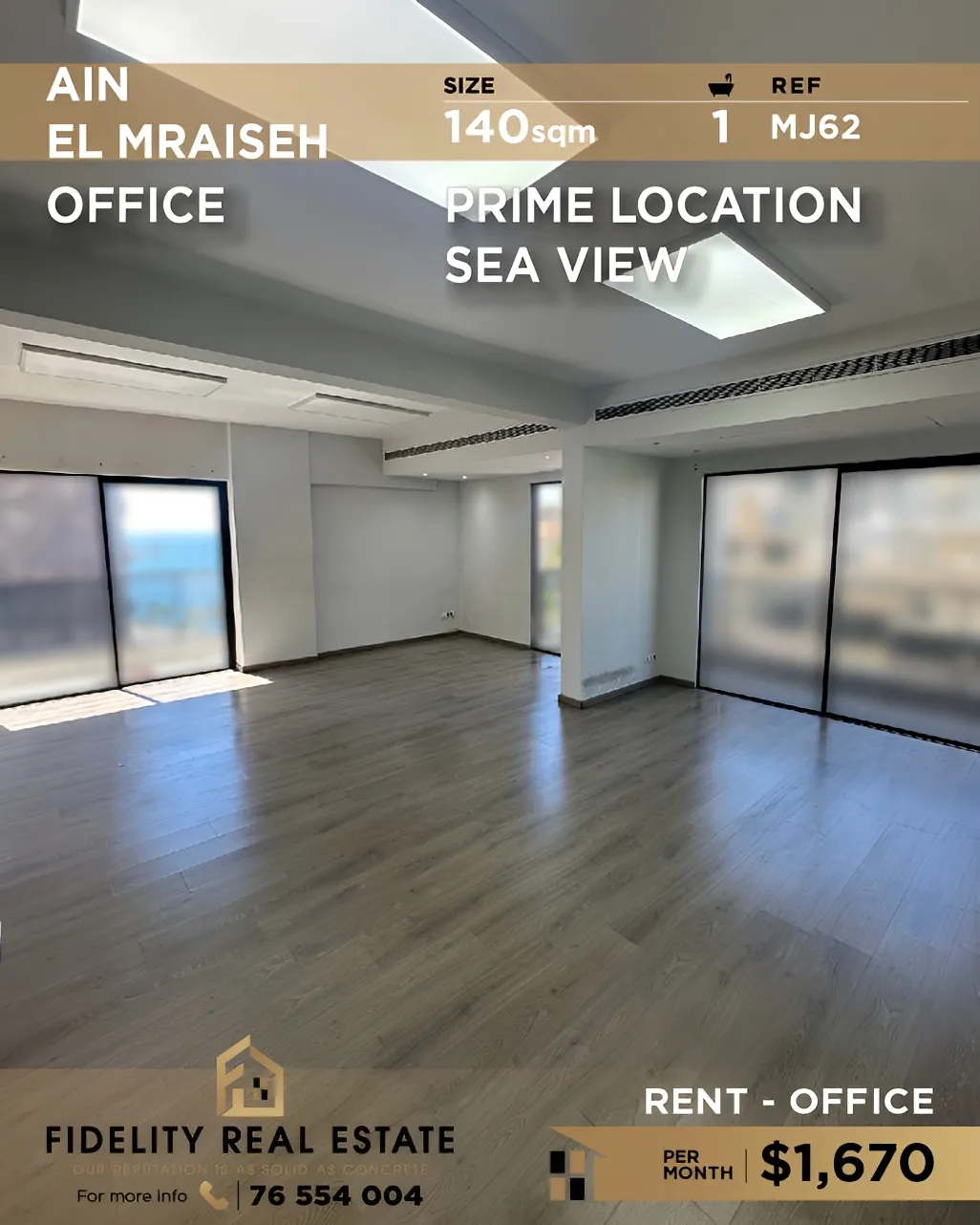 Office for rent in Ain El Mraiseh, Bayrut, Lebanon