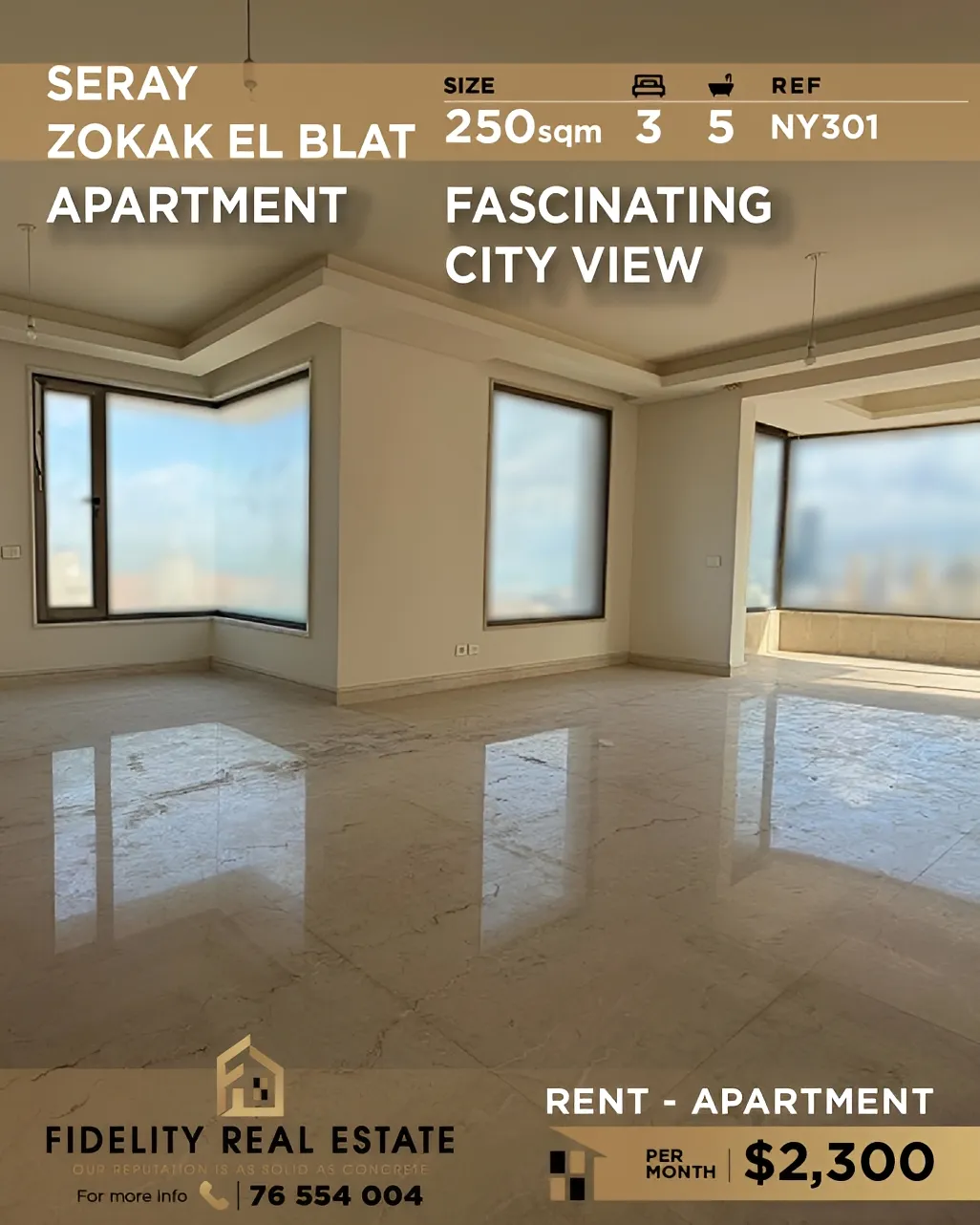 Apartment for rent in Serail, Bayrut, Lebanon - 3 bed, 5 bath
