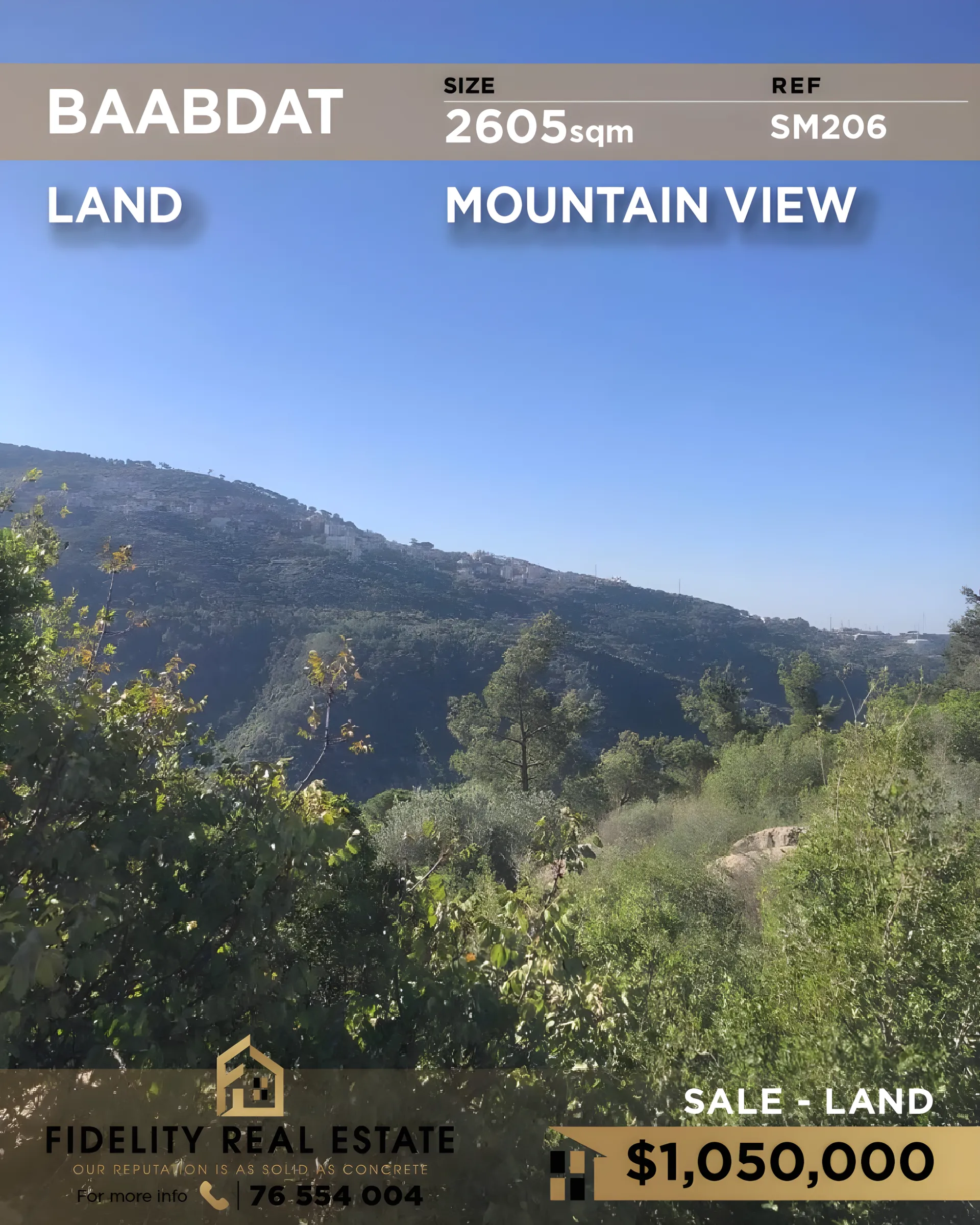 Residential Land for sale in Baabdat, Lebanon