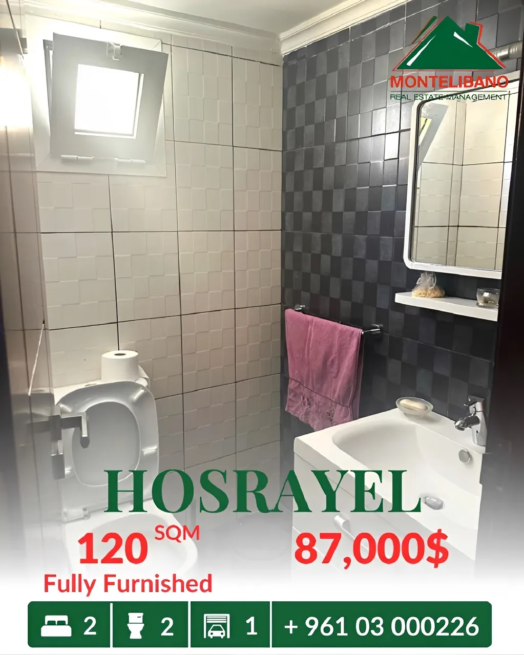 Apartment for sale in Hosrayel, Lebanon