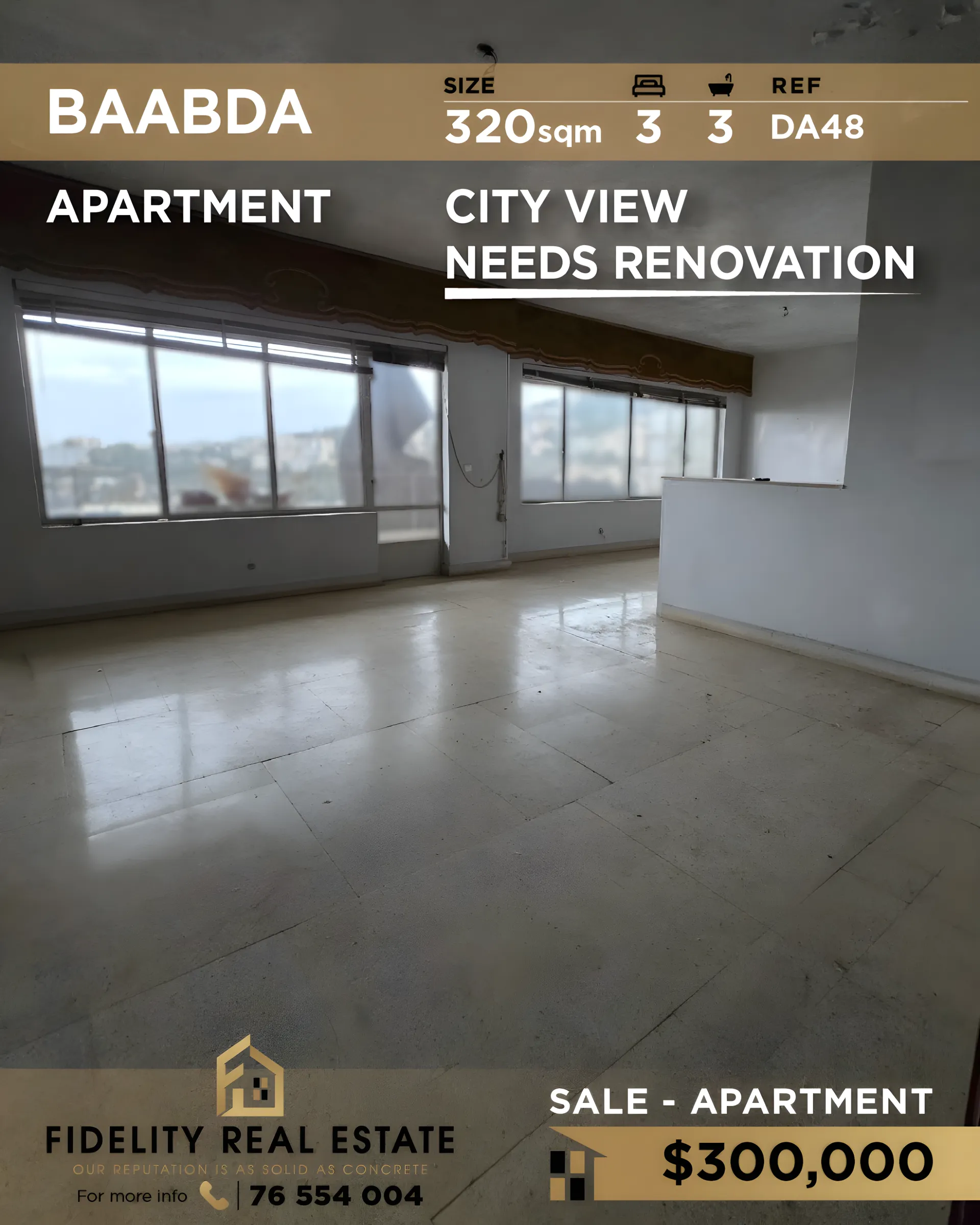 Apartment for sale in Baabda, Lebanon