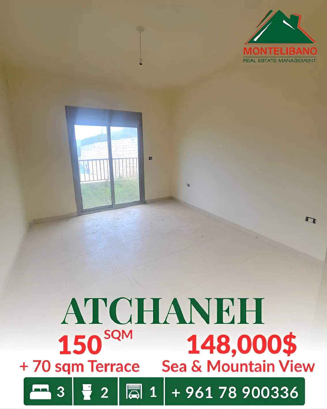 Apartment for sale in Aatchane, Lebanon