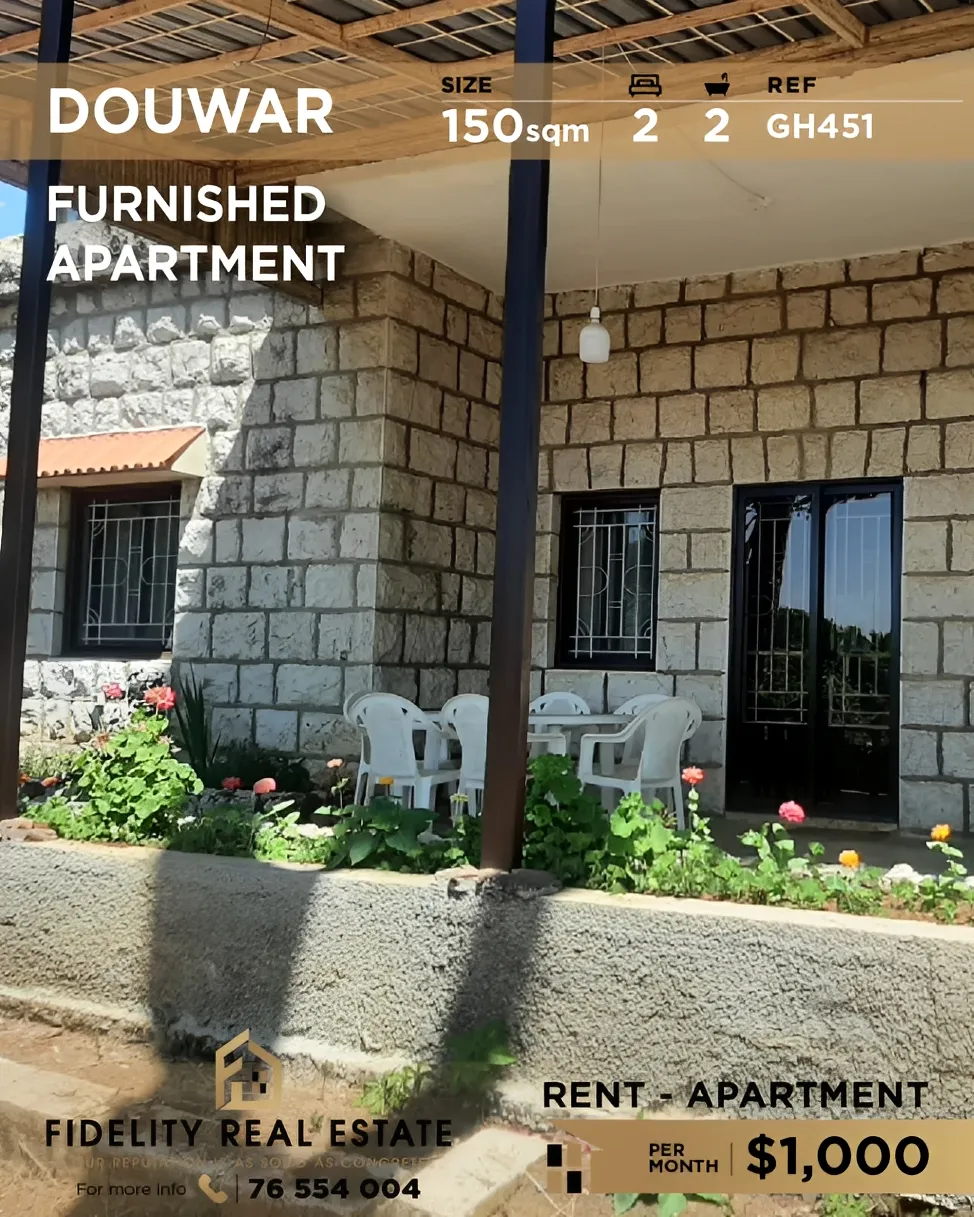 Apartment for rent in Douar, Lebanon