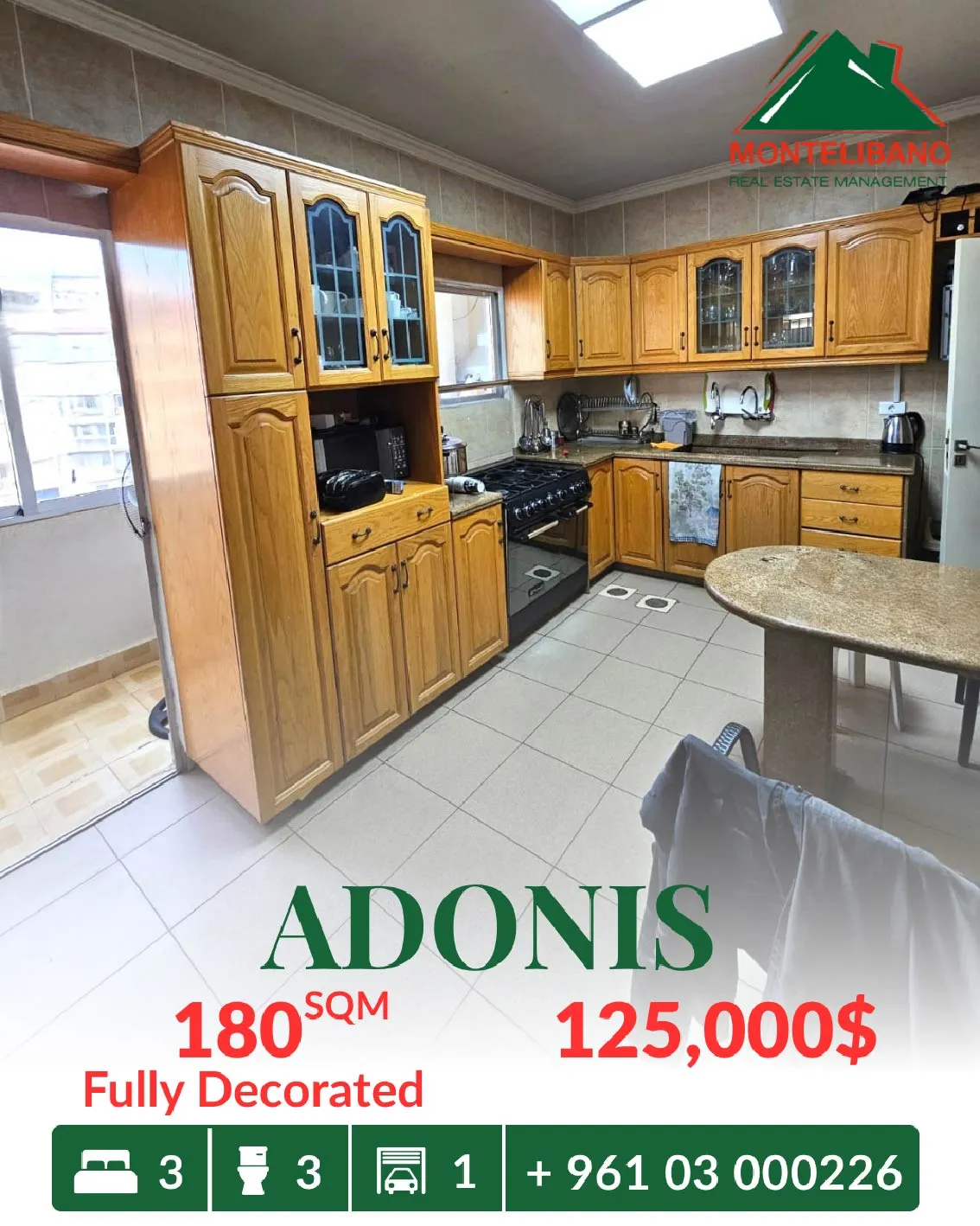 Apartment for sale in Adonis, Lebanon