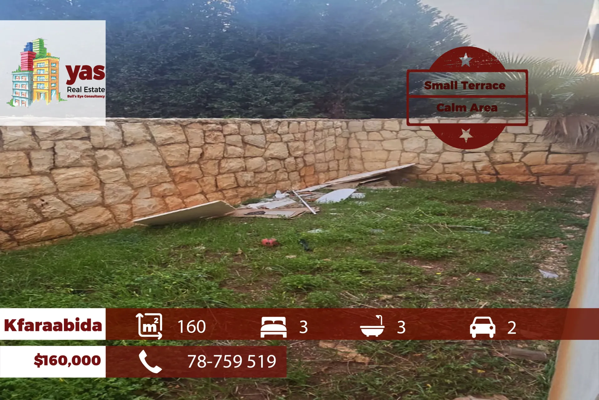 Apartment for Sale in Kfaraabida - 3 bed, 3 bath