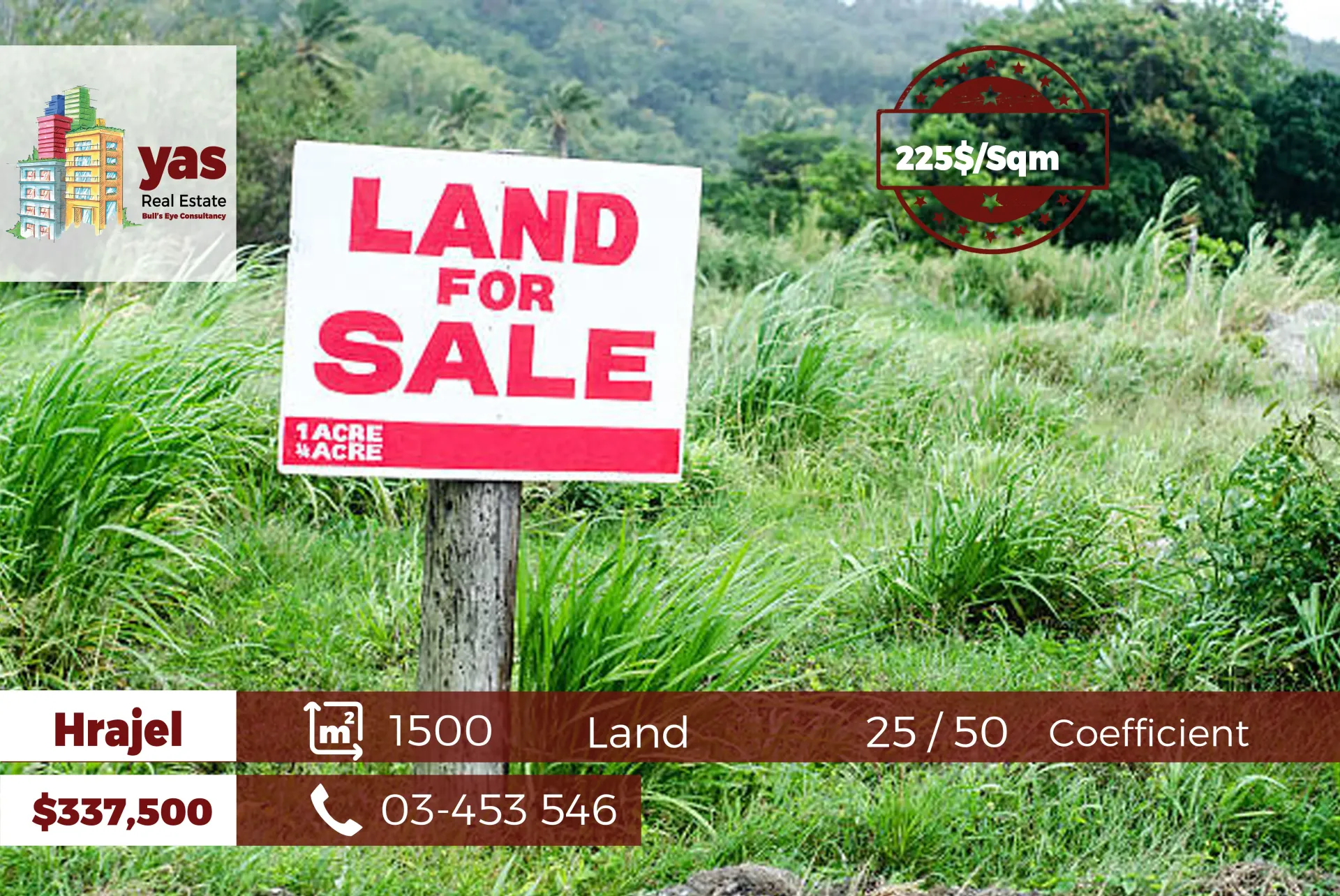 Land for Sale in Hrajel