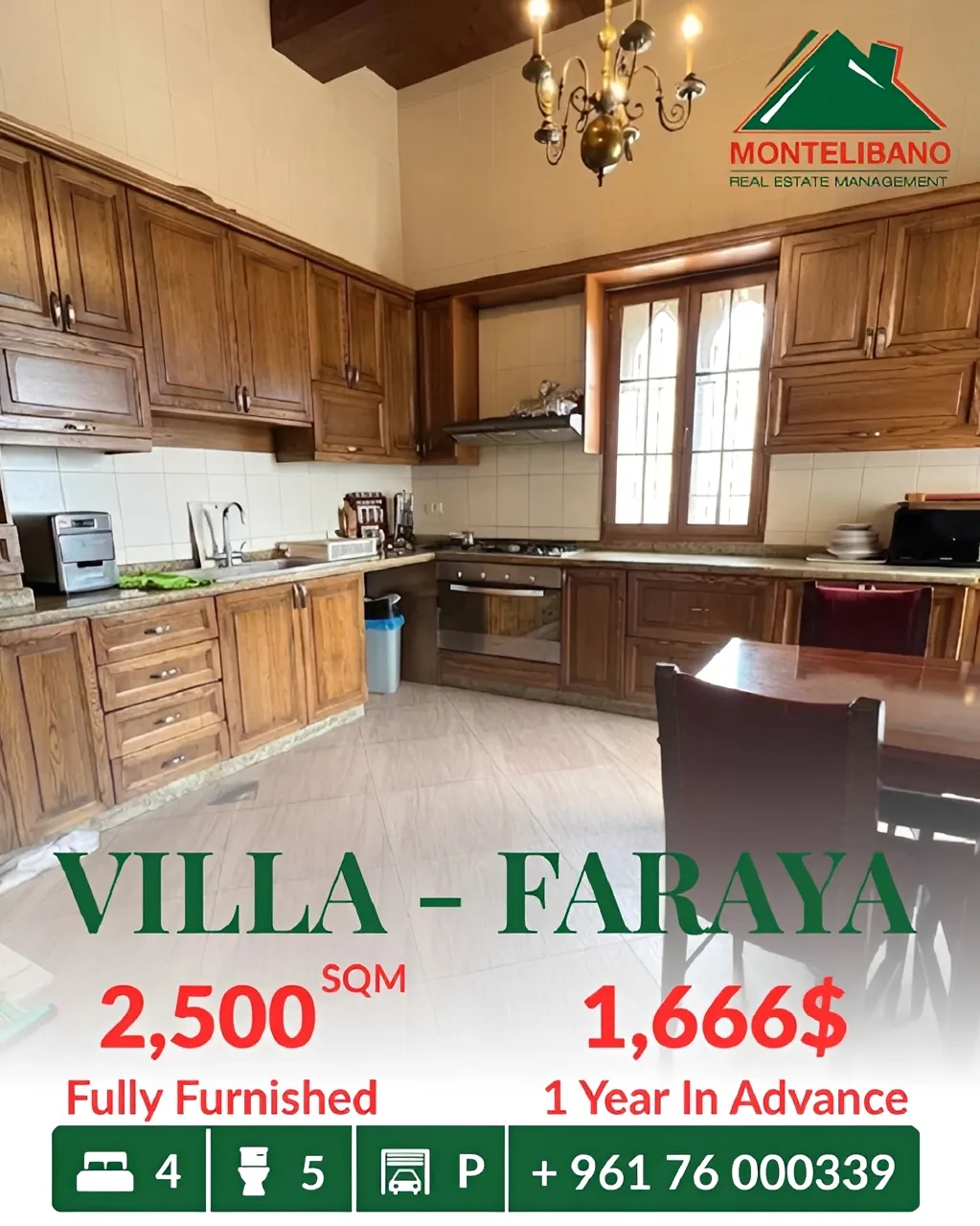 Villa for rent in Faraya, Lebanon - 4 bed, 5 bath