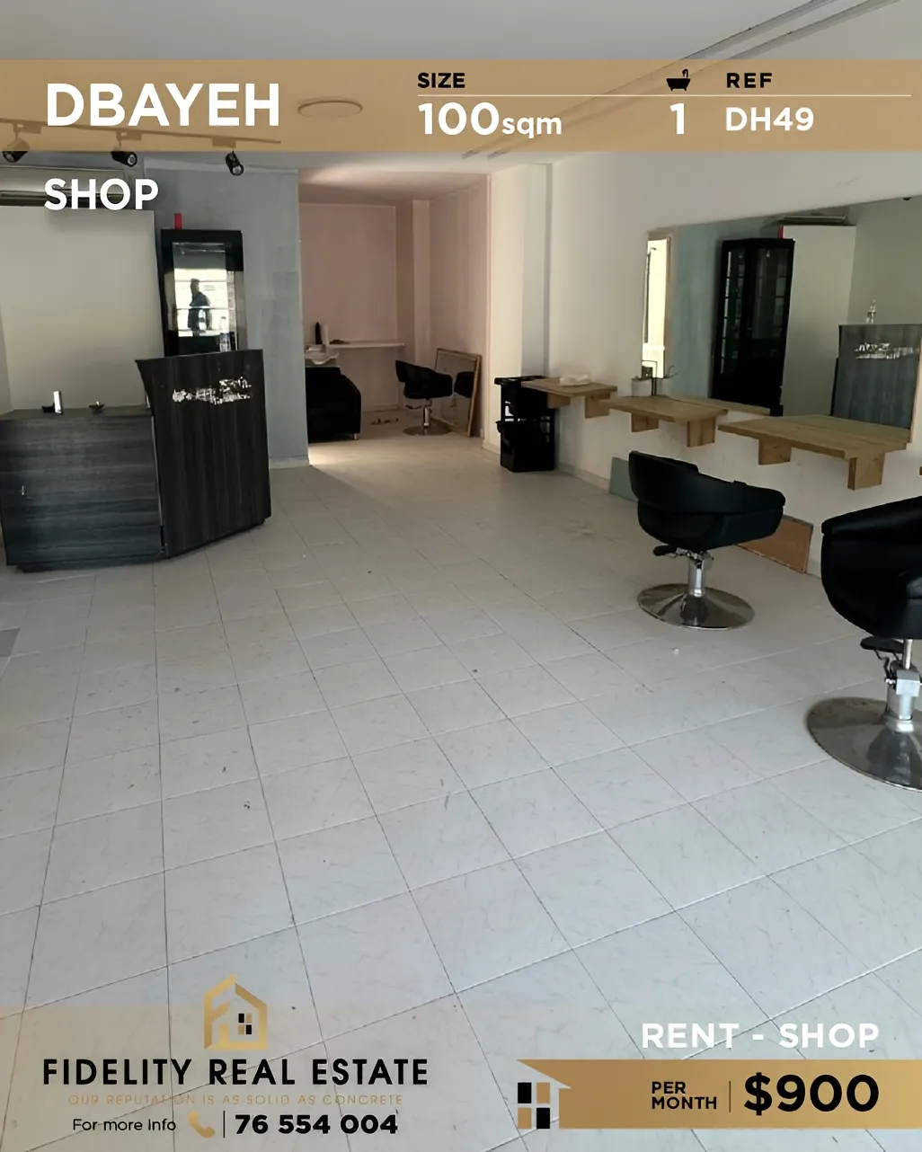Shop for rent in Dbayeh, Lebanon