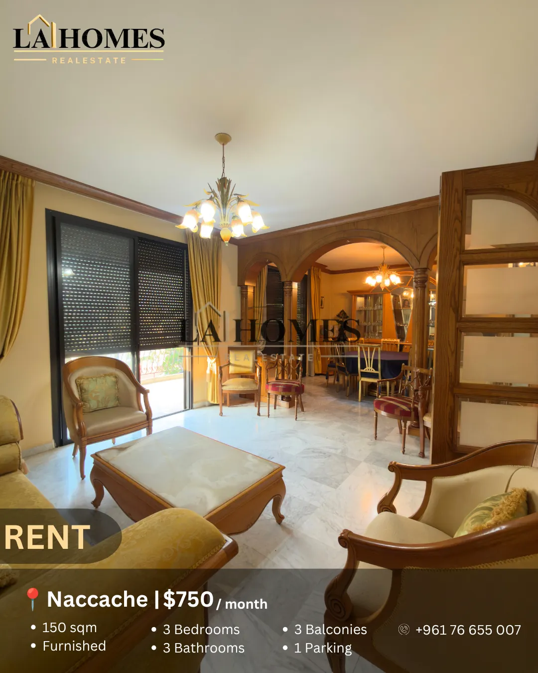 Apartment for rent in Naqqache, lebanon