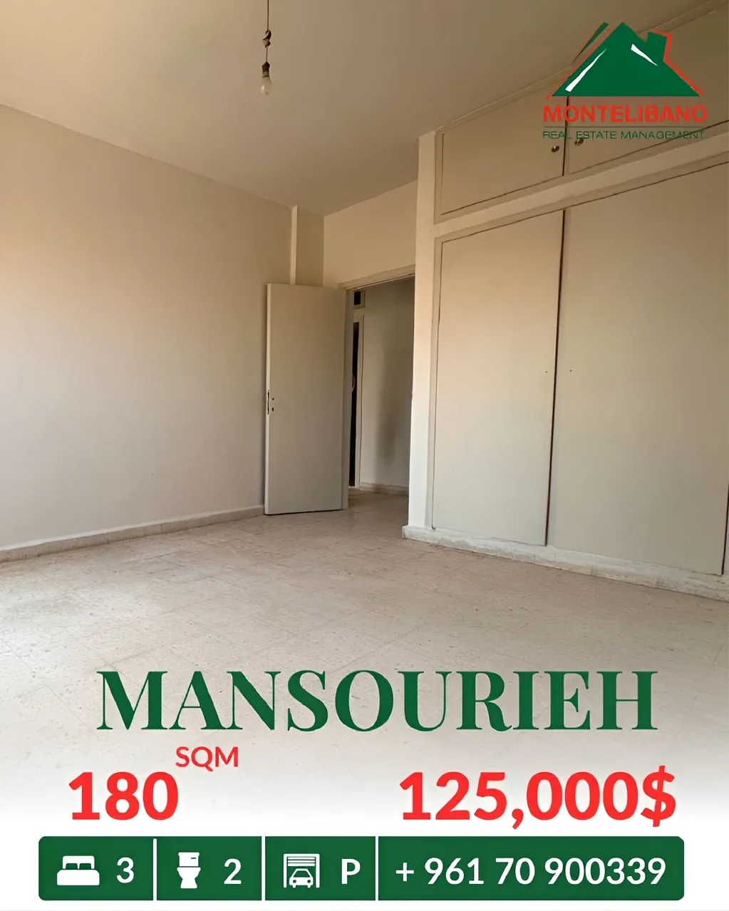 Apartment for sale in Mansourieh, Lebanon