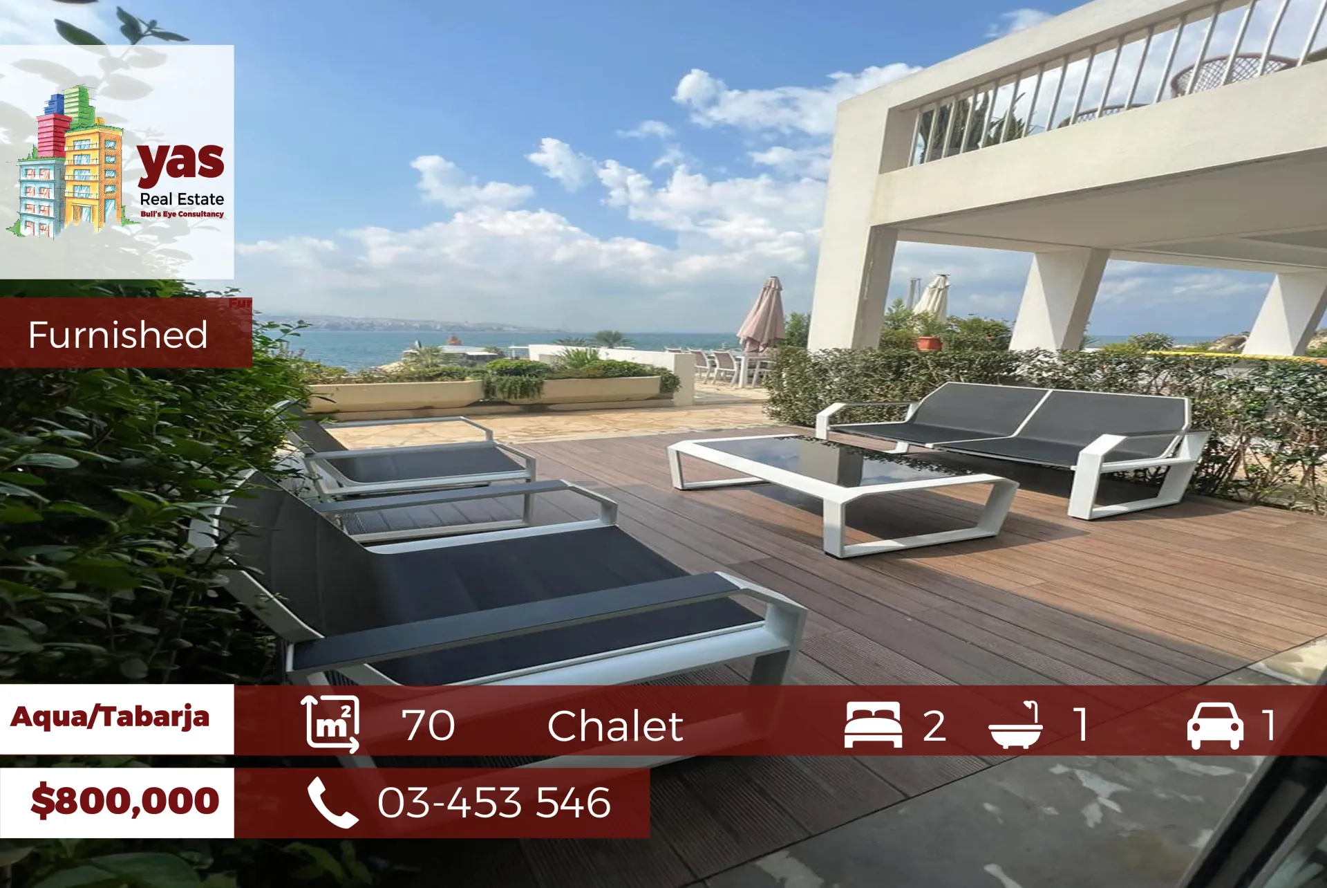 Chalet for Sale in Tabarja - 2 bed, 1 bath
