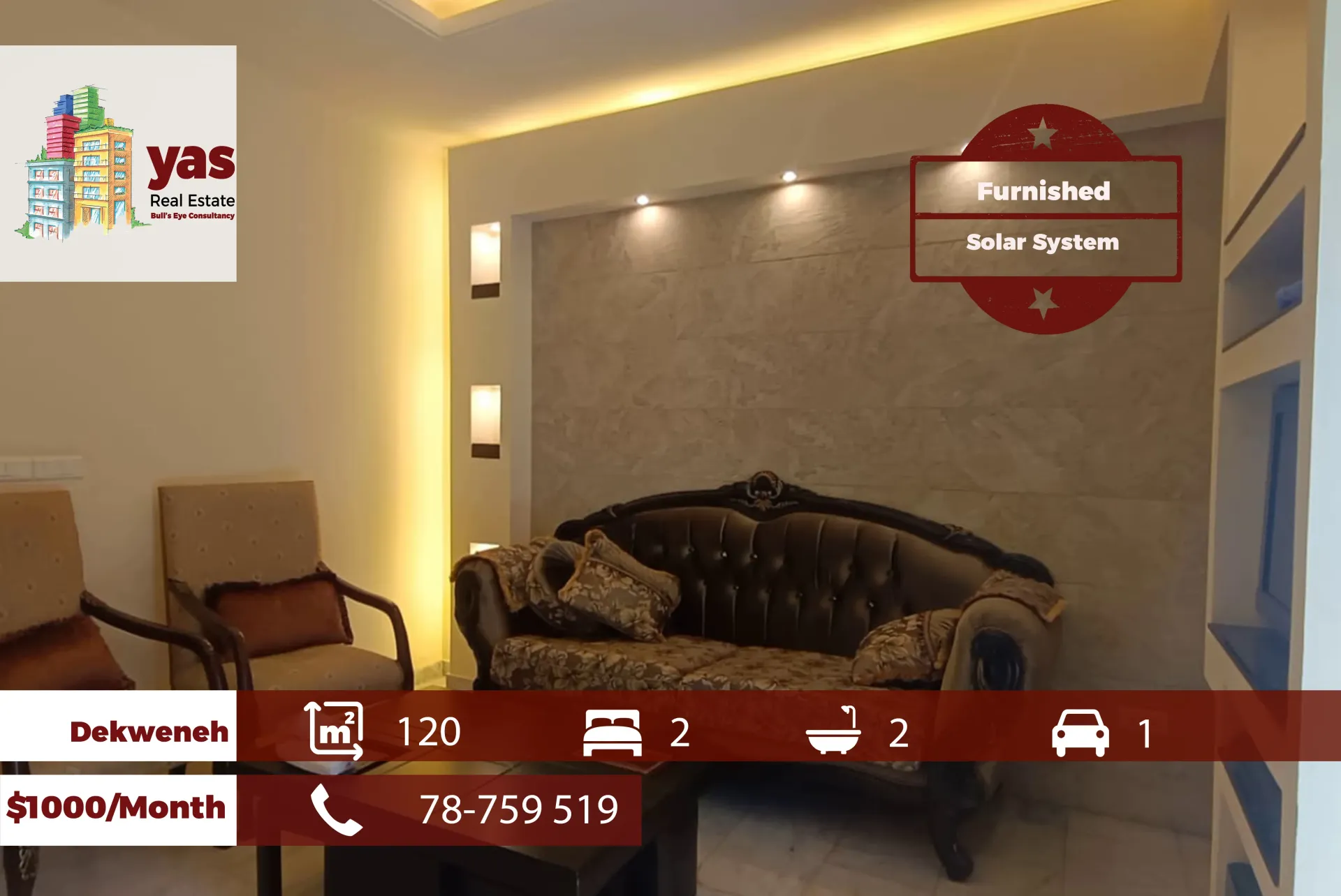 Apartment for Rent in Dekwaneh