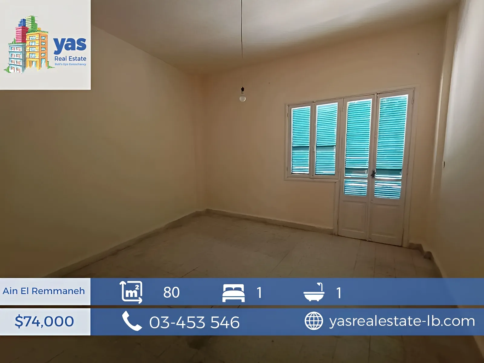 Apartment for Sale in Ain el remmeneh