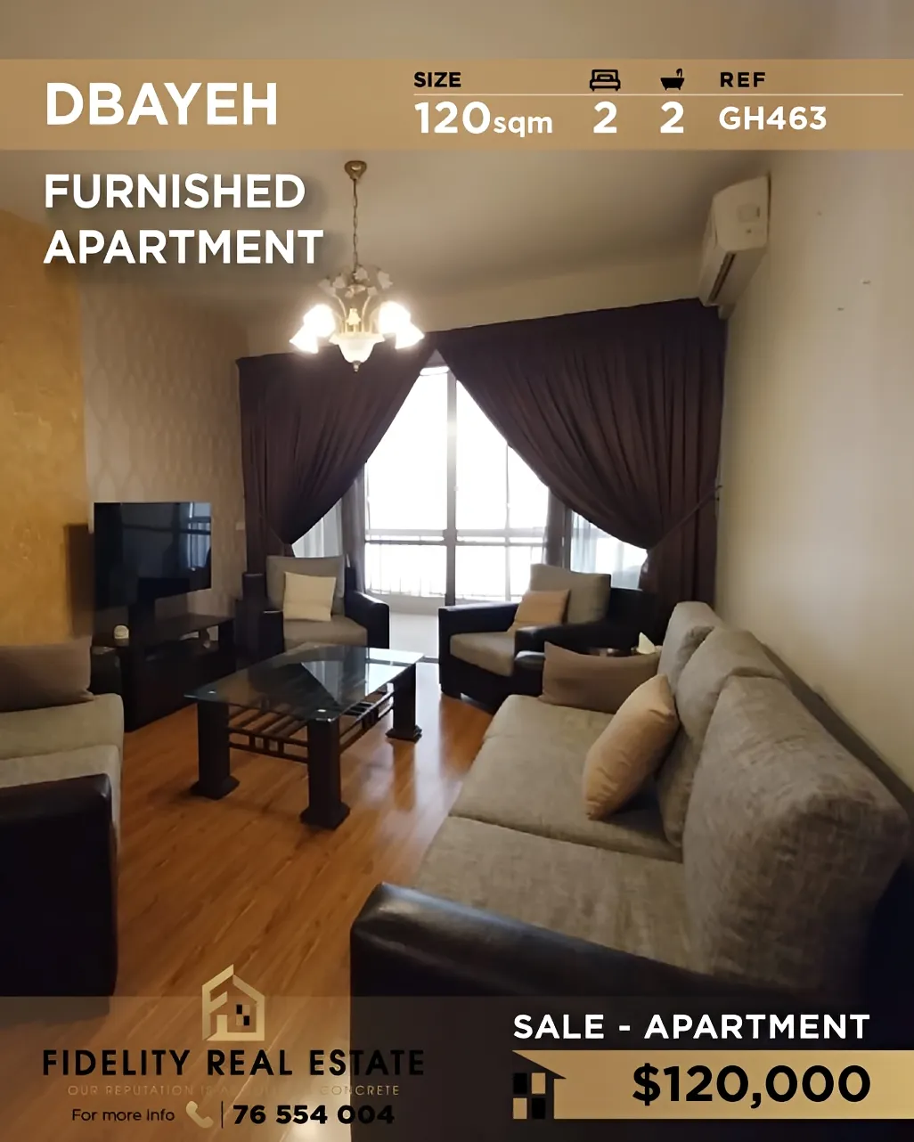 Apartment for sale in Dbayeh, Lebanon - 2 bed, 2 bath