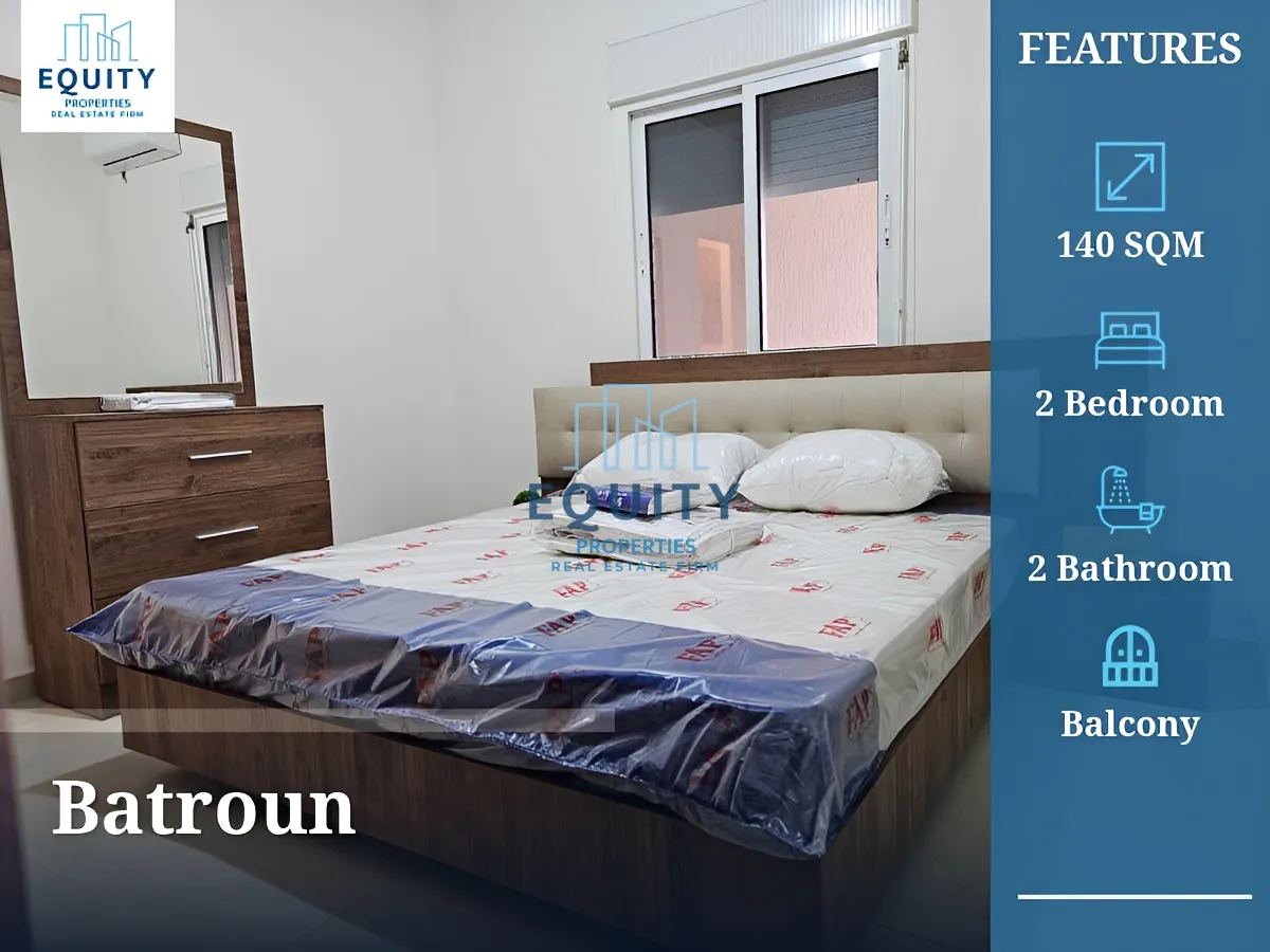 Apartment for rent in Batroun - 2 bed, 2 bath