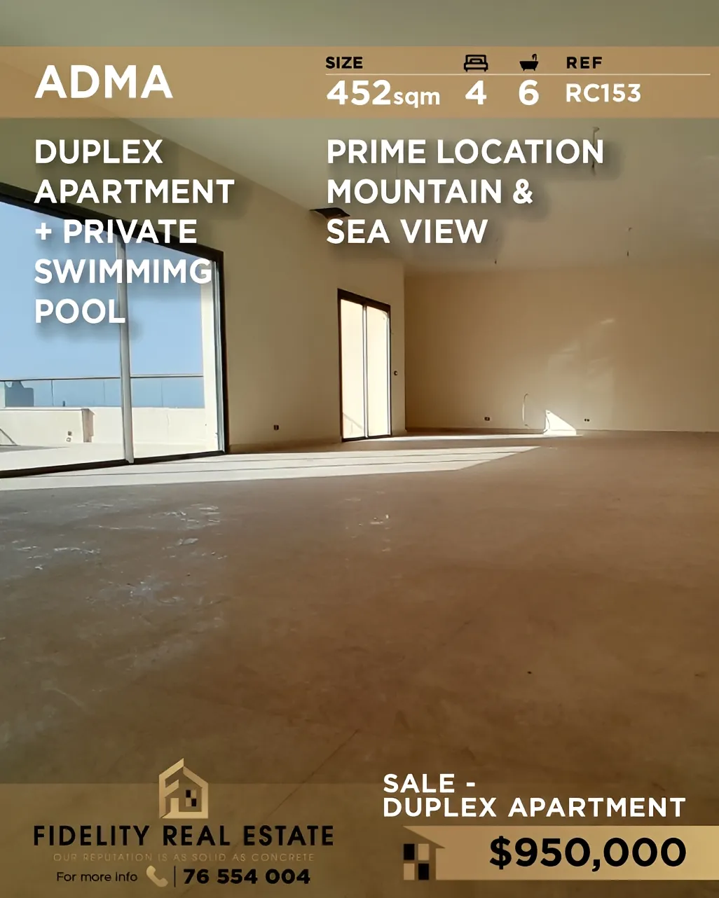 Duplex for sale in Adma w Dafnah, Lebanon
