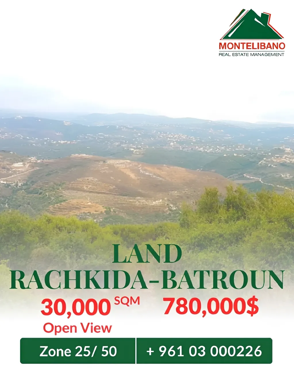 Residential Land for sale in Rachkida, Lebanon