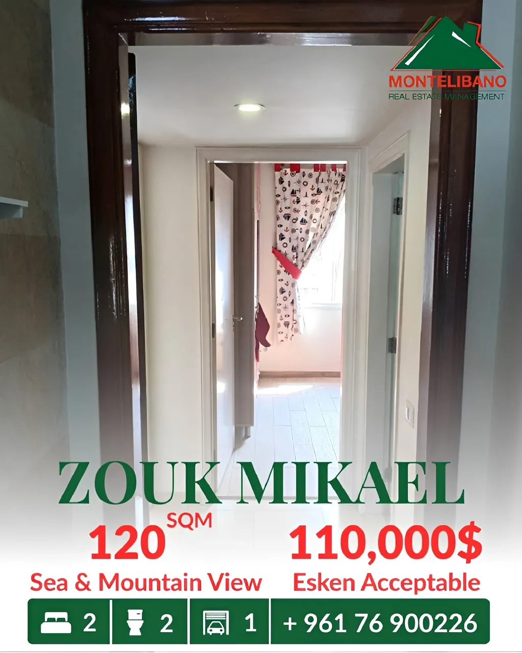 Apartment for Sale in Zouk Mikael, Lebanon