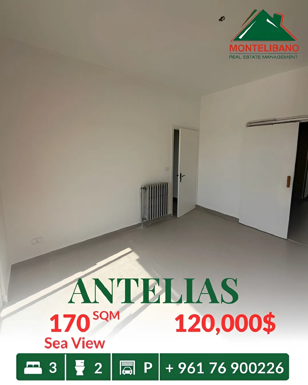 Apartment for sale in Antelias, Lebanon