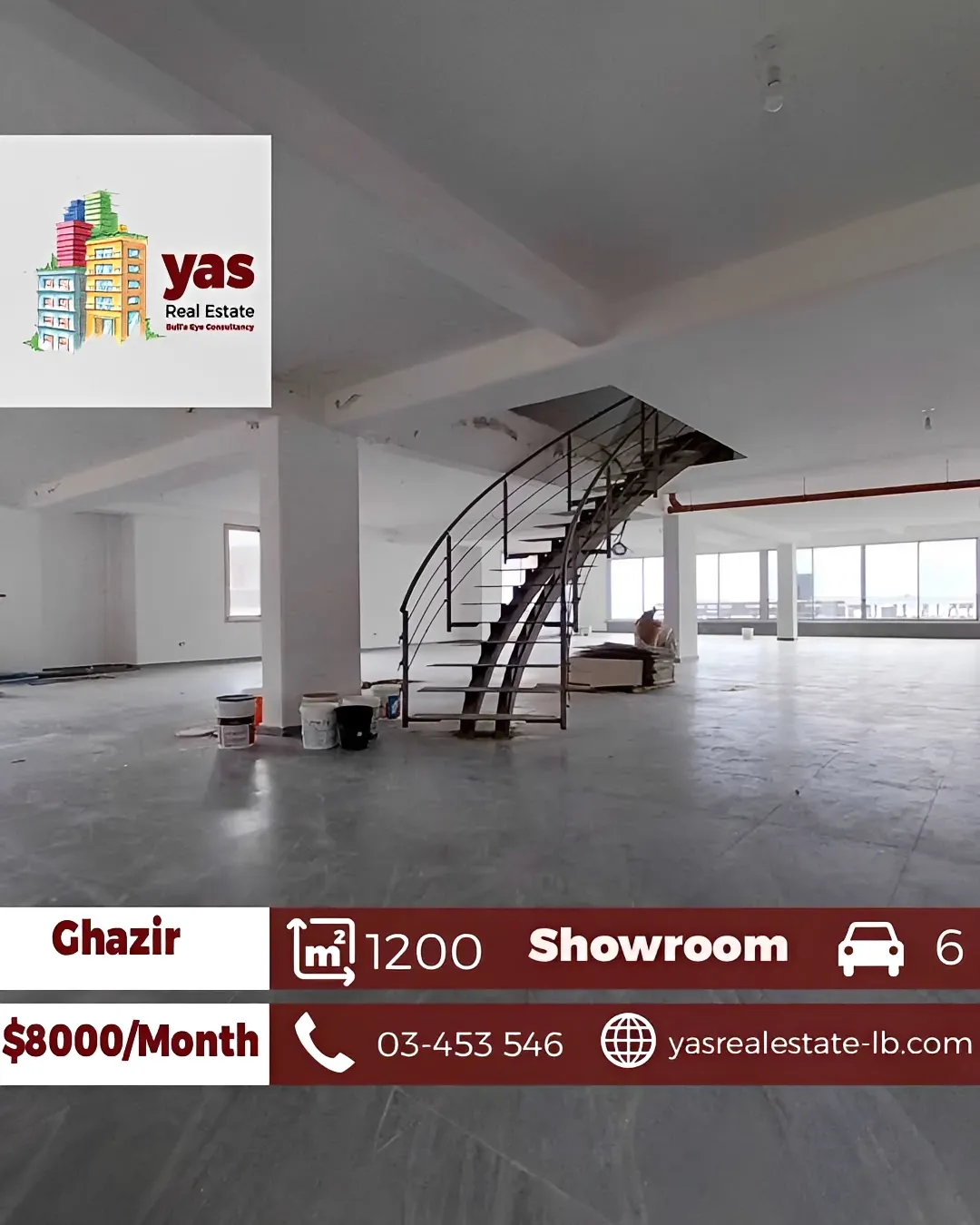 Showroom for rent in Ghazir