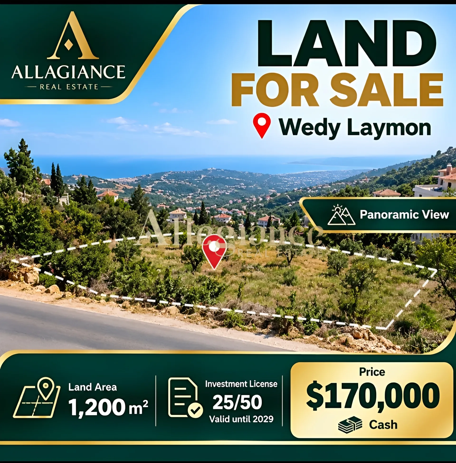 Residential Land for sale in Wadi El Leymoun