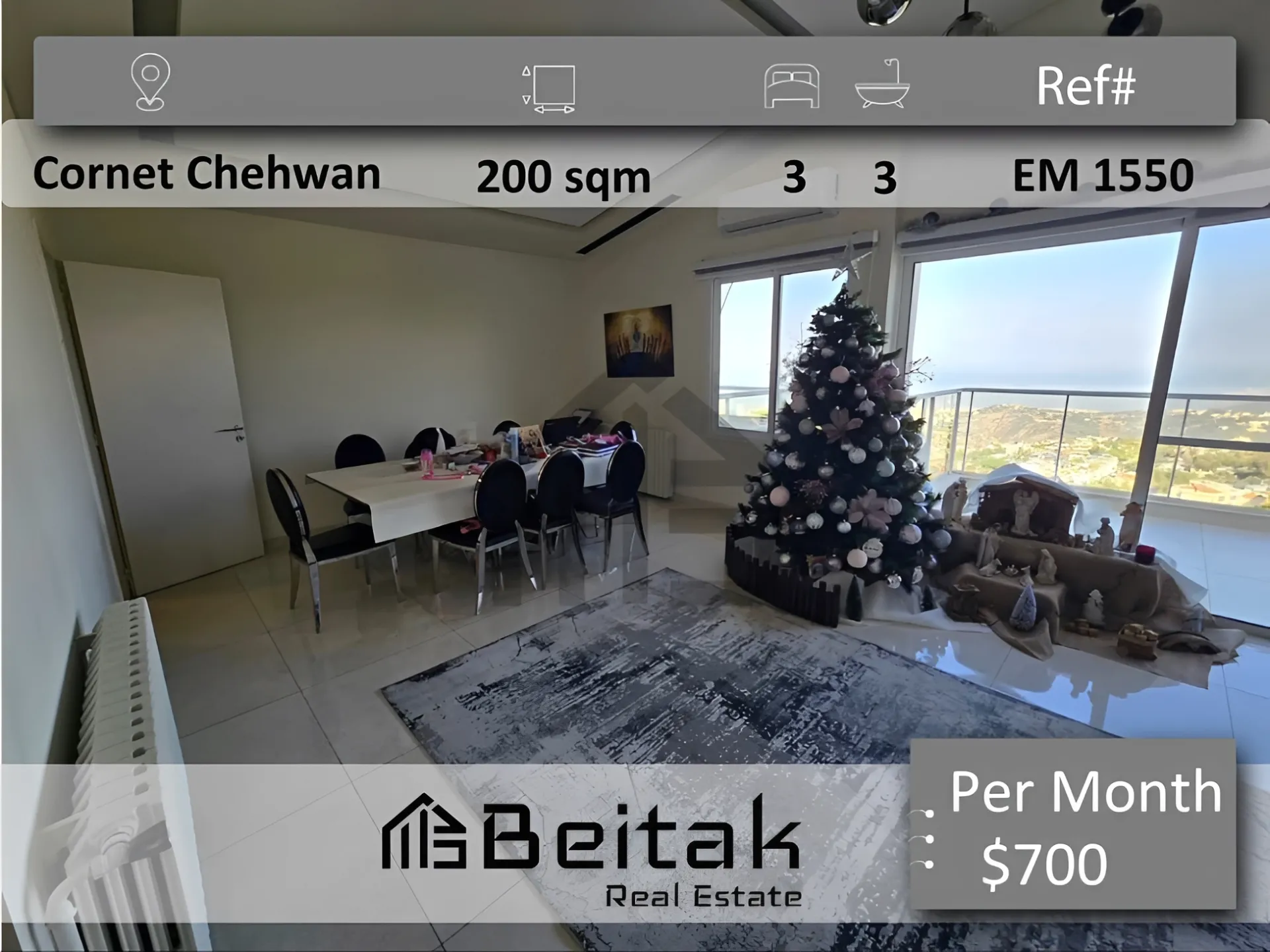 Apartment for rent in Cornet Chahwan, Lebanon