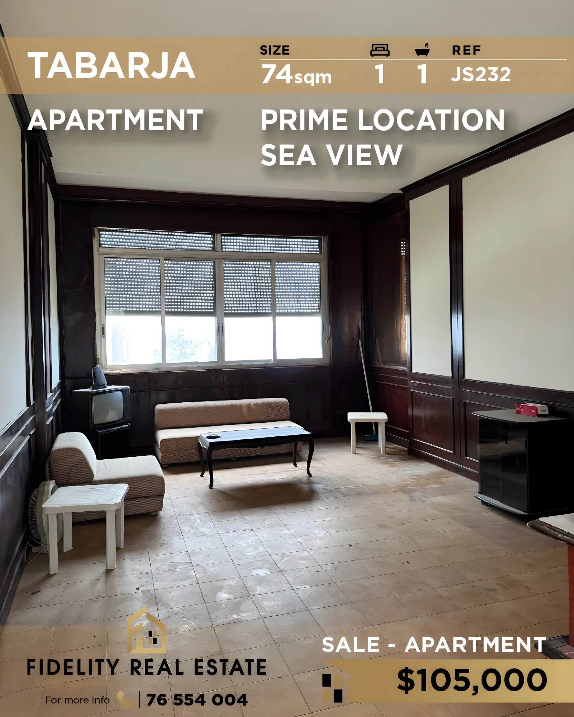 Apartment for sale in Tabarja, Lebanon - 1 bed, 1 bath