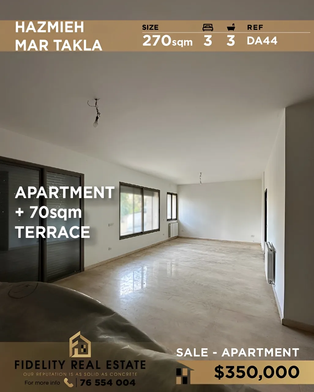 Apartment for sale in Hazmieh, Lebanon
