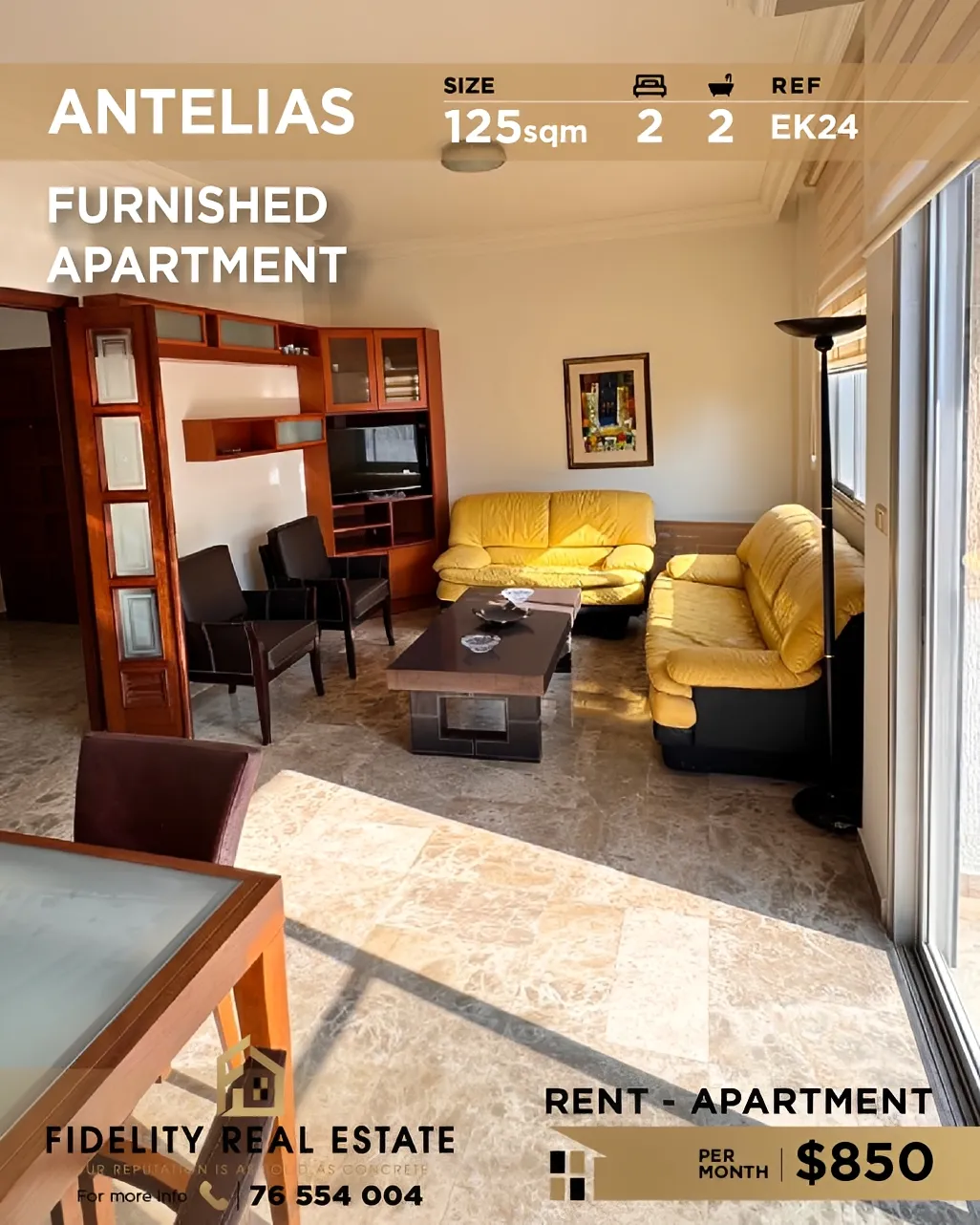 Apartment for rent in Antelias, Lebanon