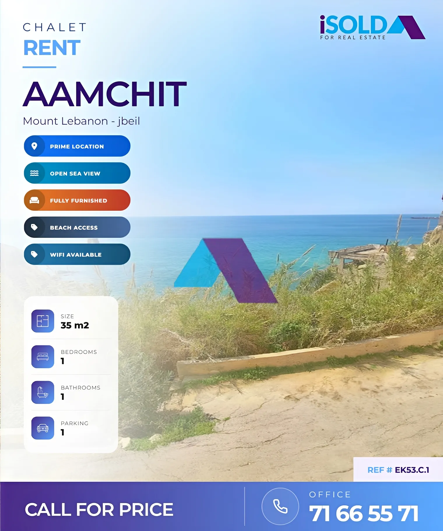 Chalet for rent in Aamchit
