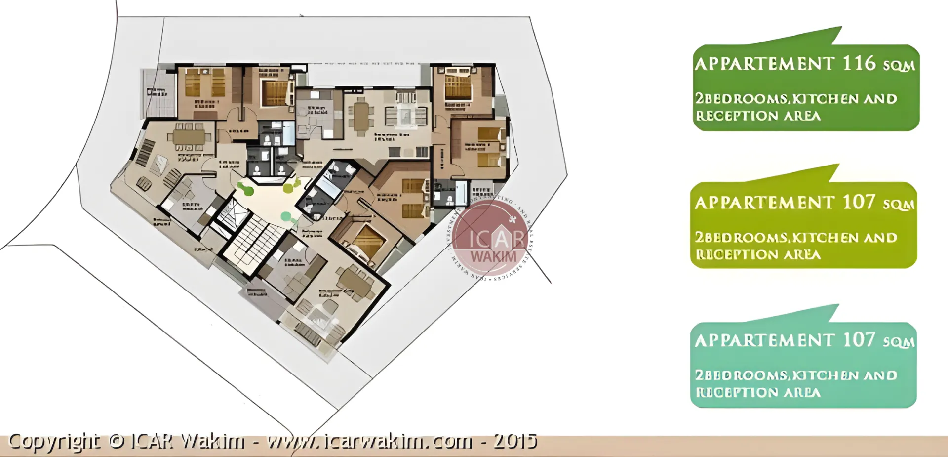 Apartment for Sale in Adonis - 3 bed, 2 bath