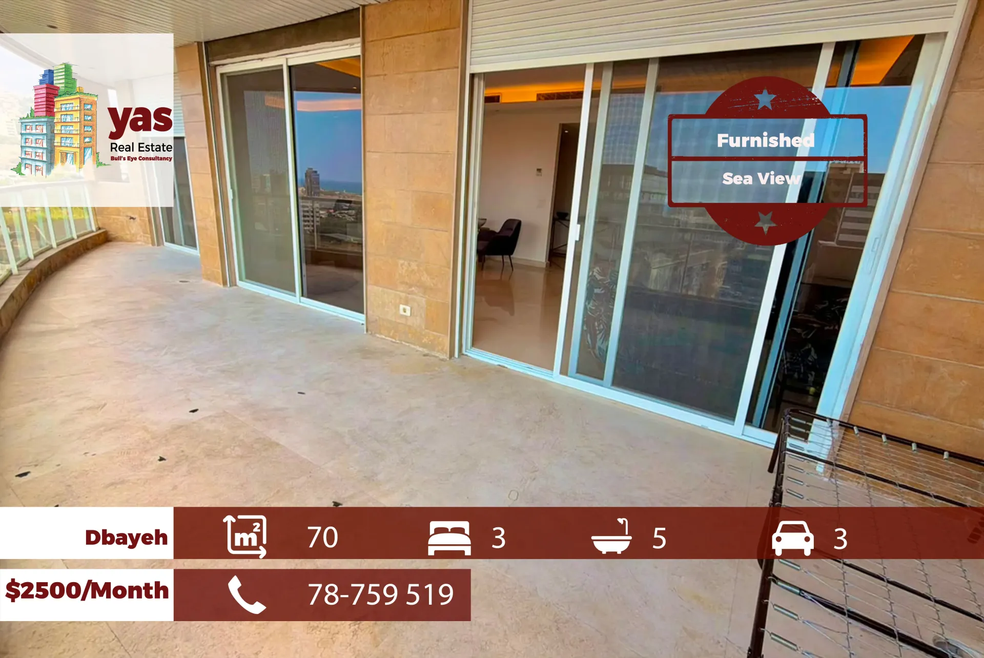 Apartment for Rent in Dbayeh