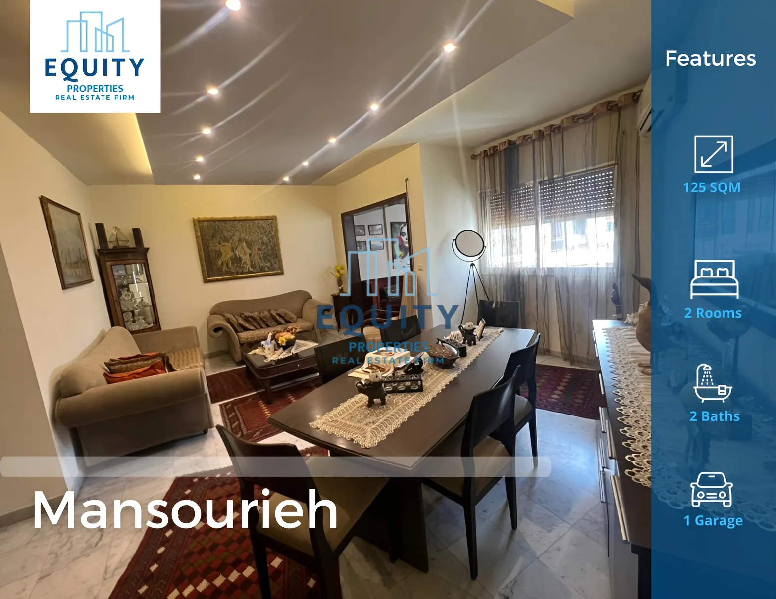 Apartment for sale in Mansourieh, Lebanon - 2 bed, 2 bath