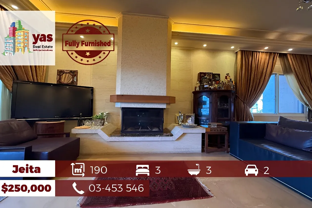 Apartment for Sale in Jeita - 3 bed, 3 bath