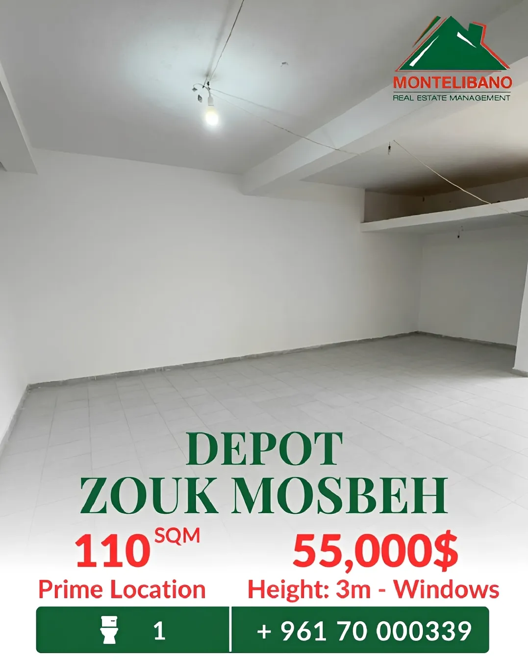 Warehouse for sale in Zouk Mosbeh, Lebanon
