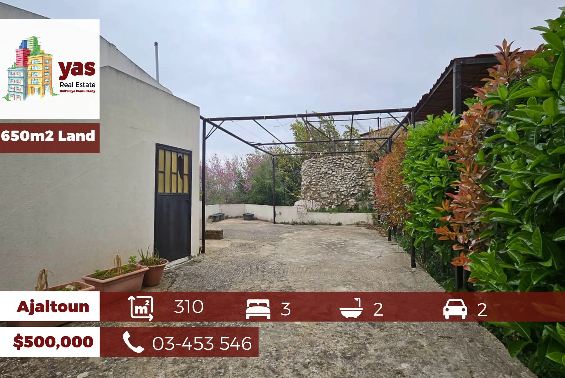 Apartment for Sale in Ajaltoun - 3 bed, 2 bath