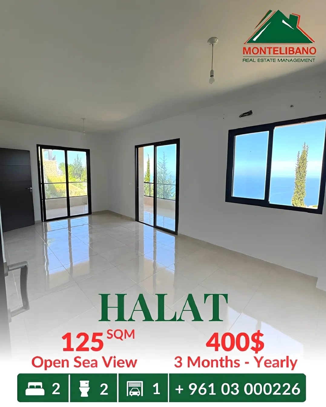 Apartment for rent in Halat, Lebanon