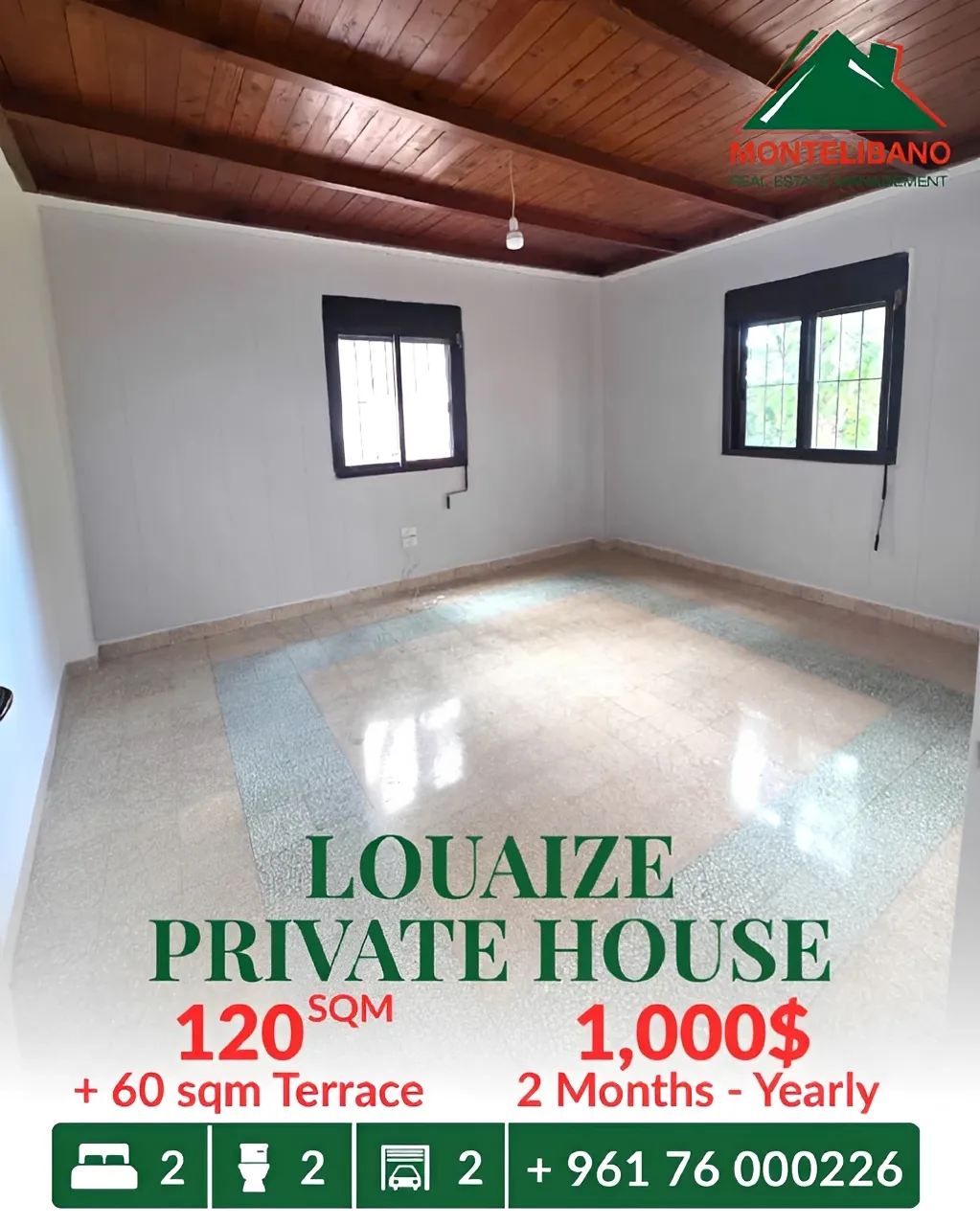 House for rent in Louaizeh