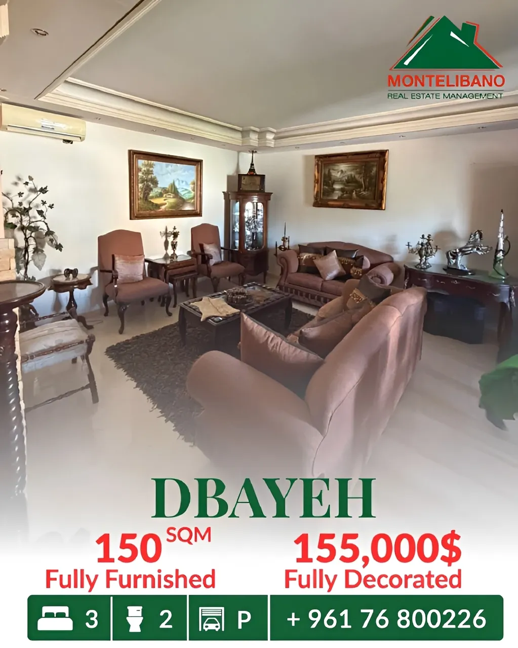 Apartment for sale in Dbayeh