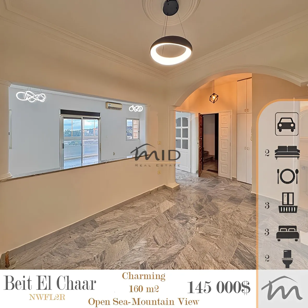 Apartment for sale in Beit el chaar, lebanon - 3 bed, 2.0 bath