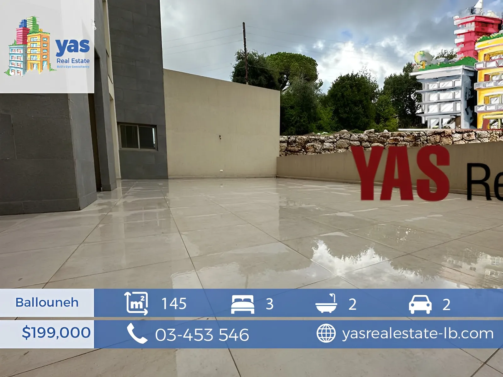 Apartment for Sale in Ballouneh - 3 bed, 2 bath