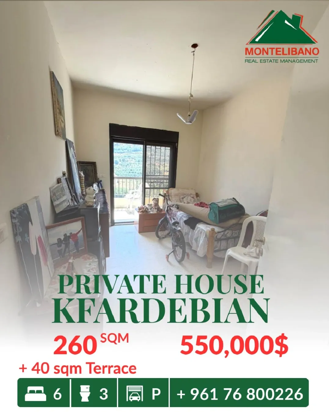Apartment for sale in Kfardebian, Lebanon - 6 bed, 3 bath