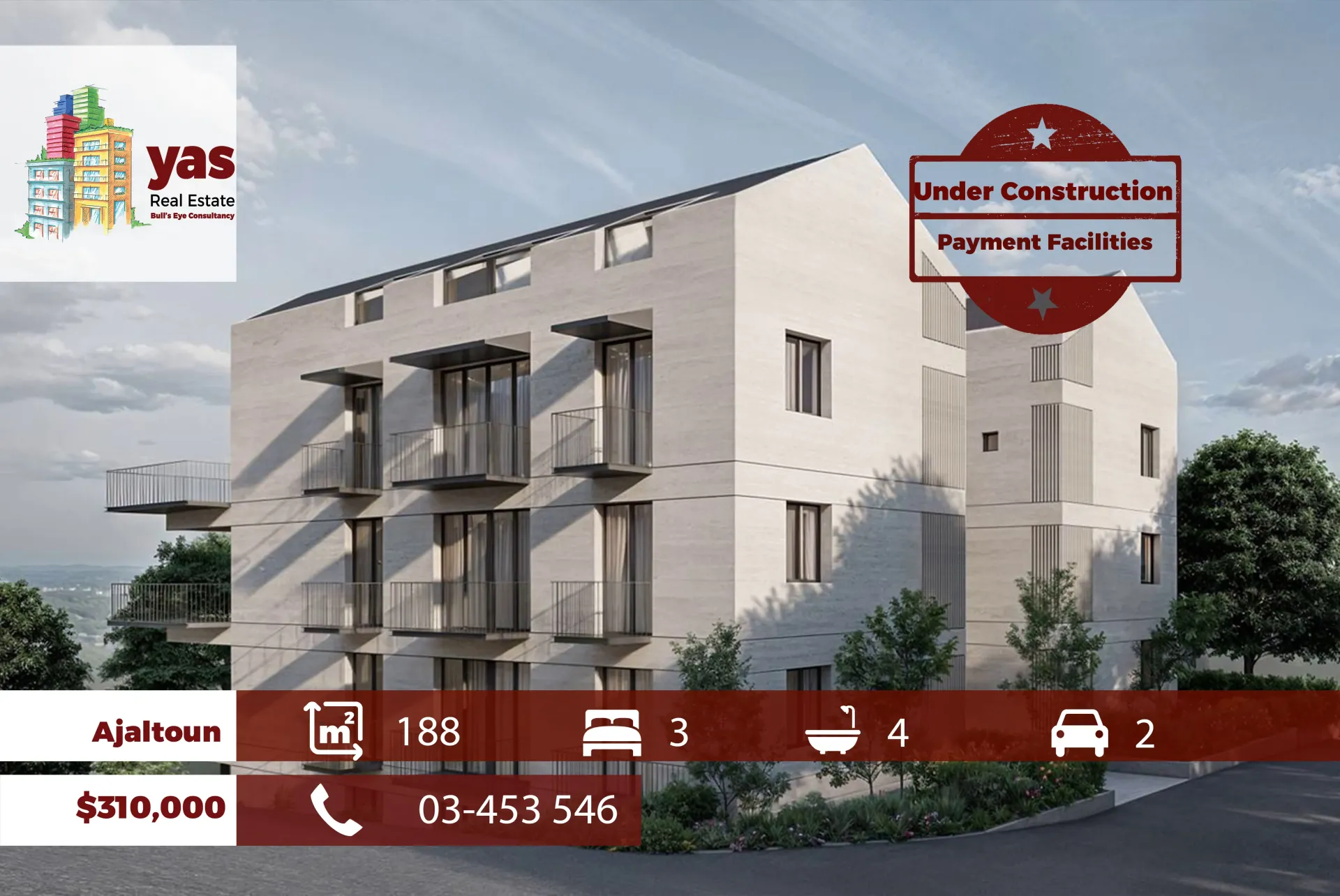 Apartment for Sale in Ajaltoun