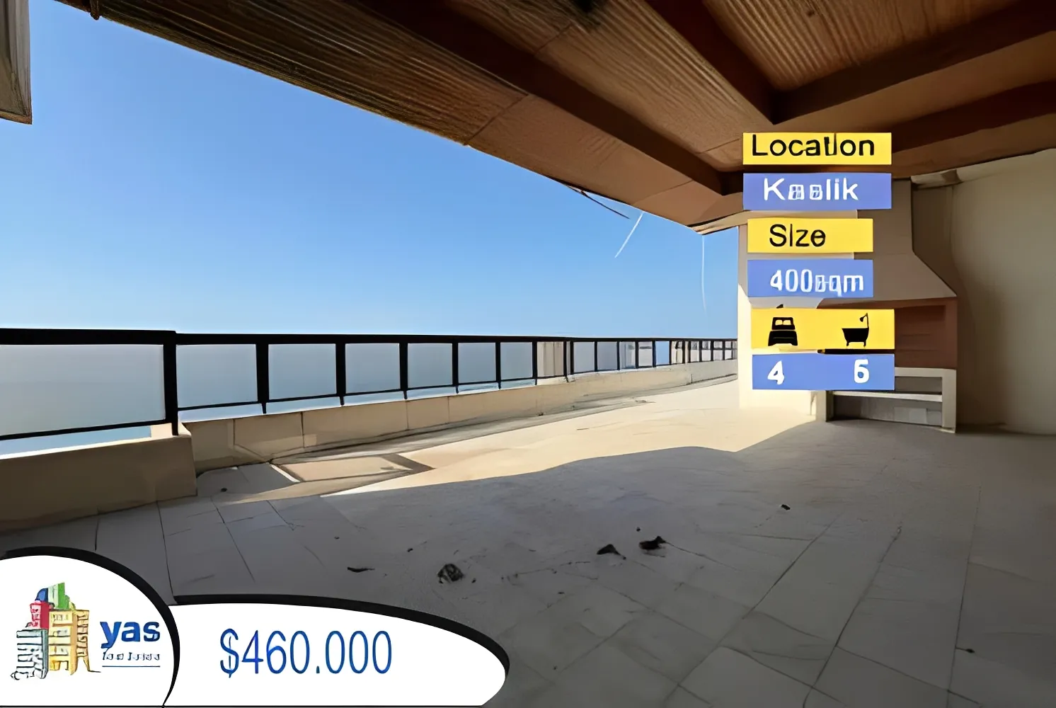Apartment for Sale in Kaslik - 4 bed, 5 bath